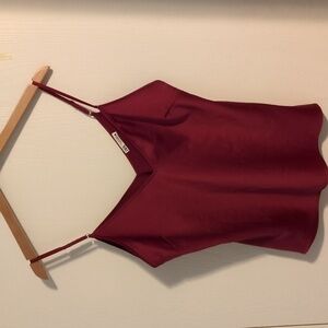 Silky tank top, Zara, Maroon